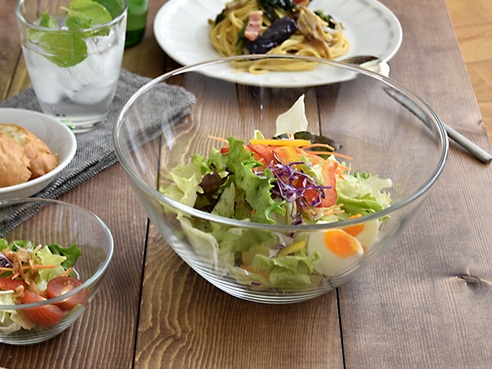 そうめん鉢 23cm ガラス製 ボウル サラダボウル そうめん鉢 麺鉢 鉢 大