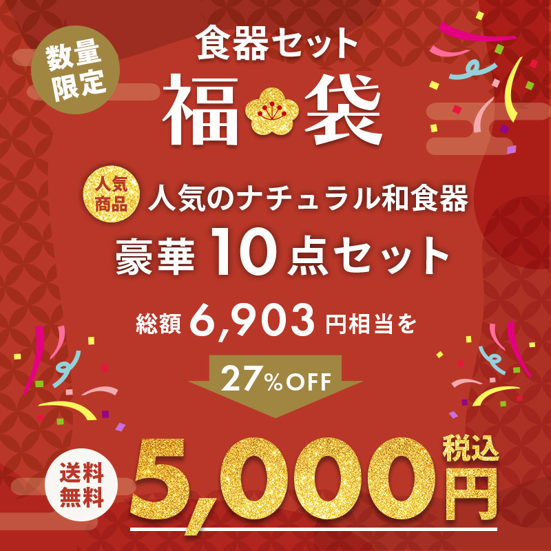 2025年福袋 人気のナチュラル和食器10点セット