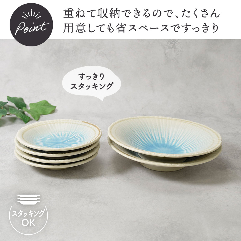 多用鉢 ＆取り皿 4人用 合計6点セット 雫 和食器 質感のアップ