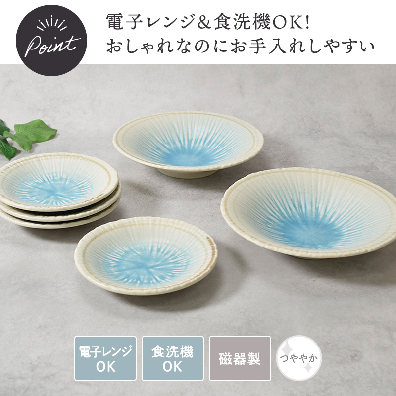 多用鉢 ＆取り皿 4人用 合計6点セット 雫 和食器 重ねて収納