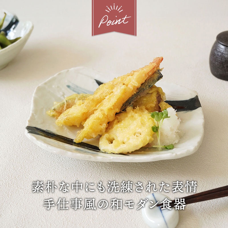 前菜皿 ＆ 小皿 2人用 プレート 4枚セット 2サイズ×各2枚 曲水 和食器 割引セット