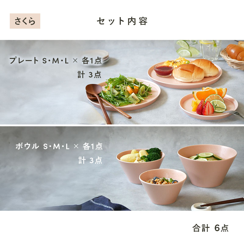 食器6点セット MINO_worksシリーズ（プレート＆ボウル） 食器セット