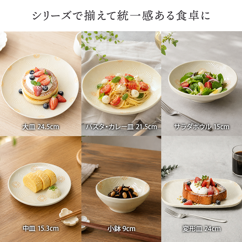 変形皿 24cm 2点セット ピュアハート デザインと使い方