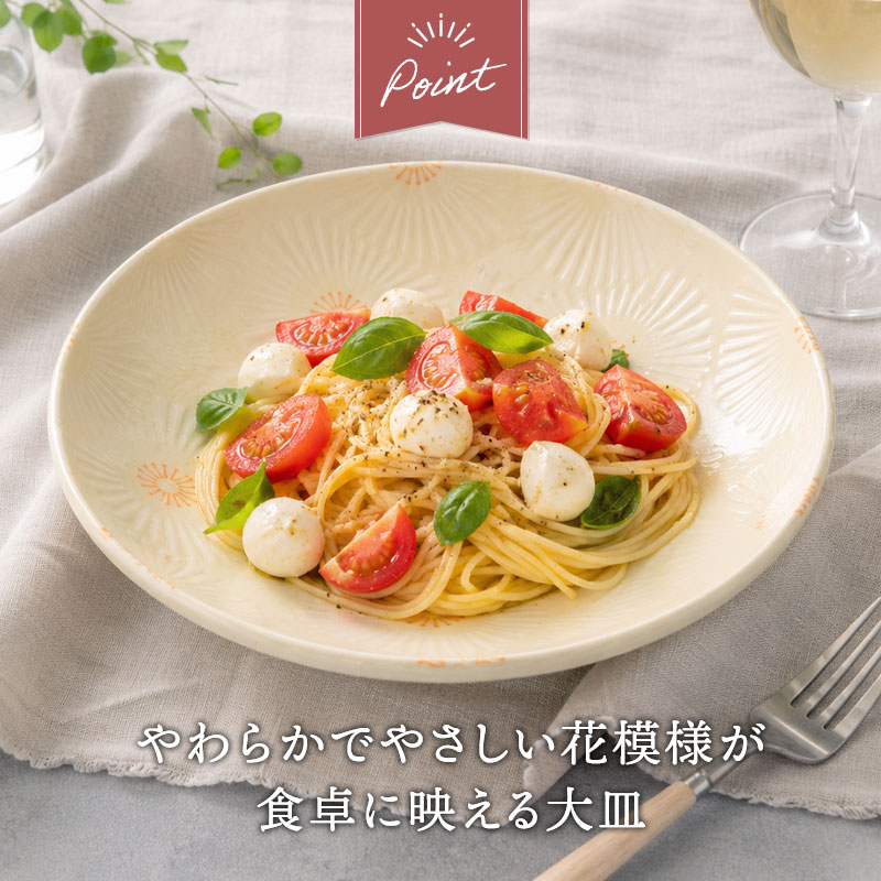 パスタ・カレー皿 ＆ 中鉢 3人用 6点セット ピュアハート デザインと使い方