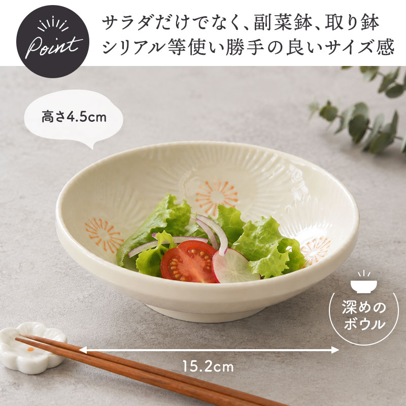 サラダボウル ＆ 小鉢 4人用 8点セット ピュアハート デザインと使い方
