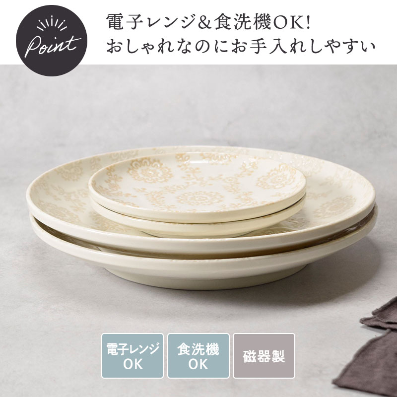 大皿 ＆ 中皿 2人用 4点セット ロイヤルレース