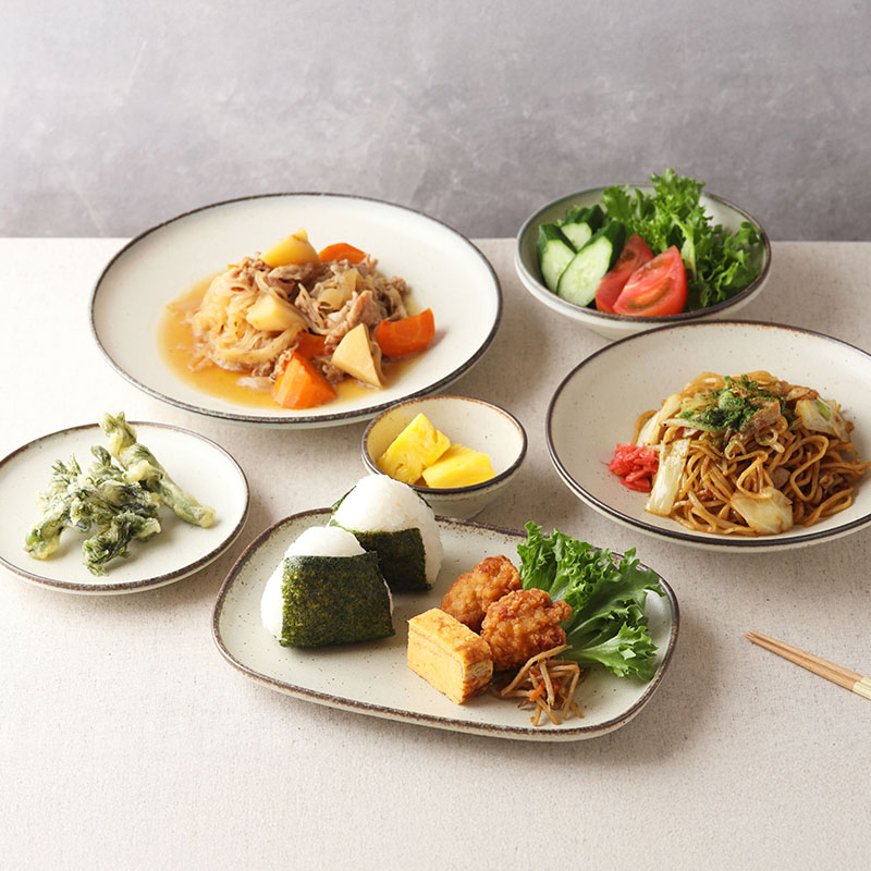 Creteクレタ シリーズ  6点食器セット 1人用
