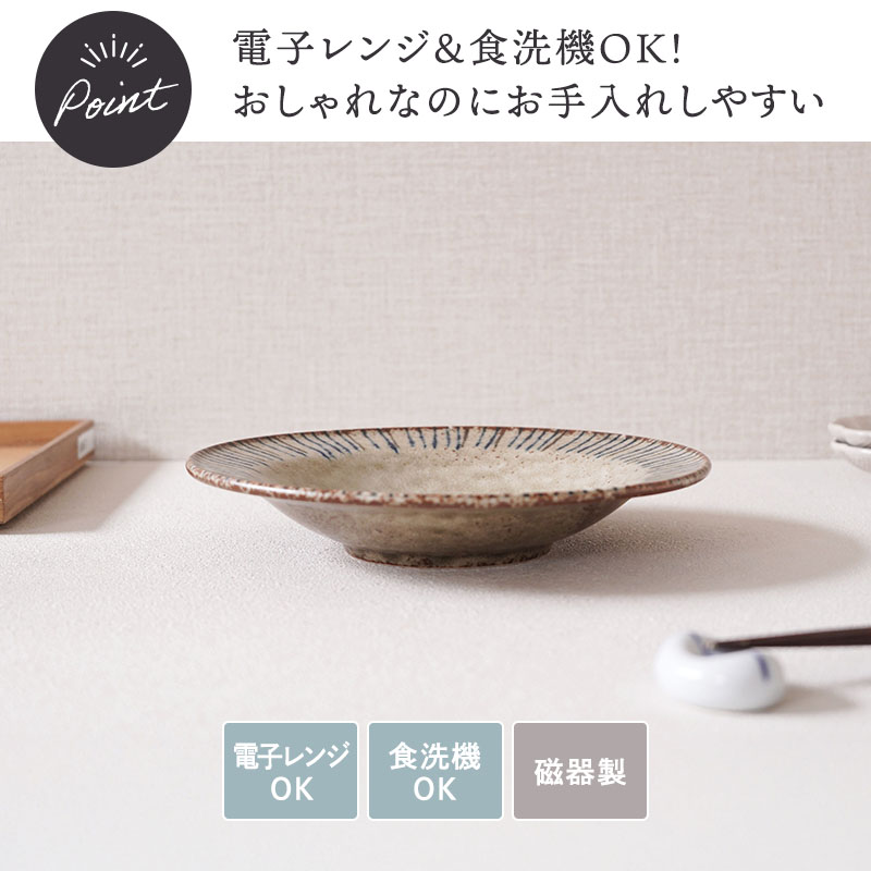 リム型深皿 21.5cm 4点セット 松葉