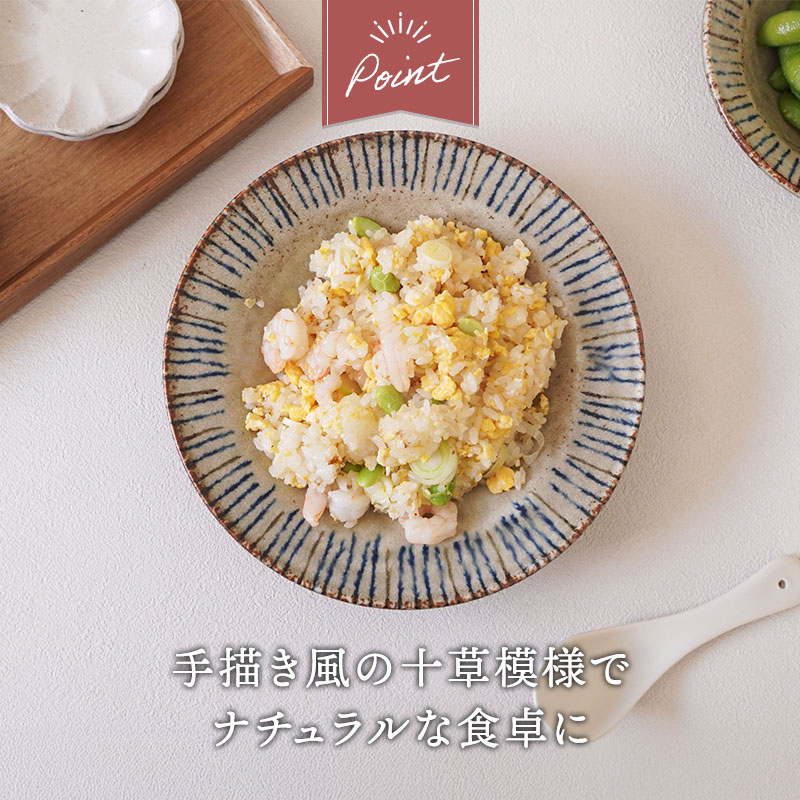 リム型深皿 21.5cm 4点セット 松葉