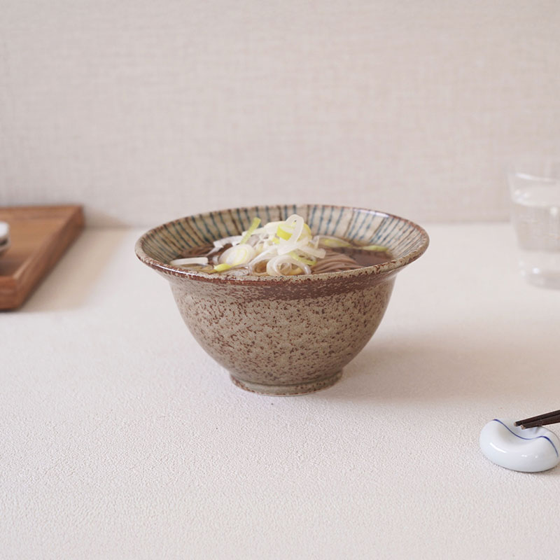 リム型どんぶり 17cm 4点セット 松葉