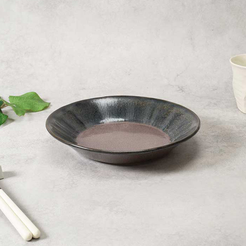 深皿 19.5cm 4点セット 紫煌 しこう しのぎ型 デザインと使い方