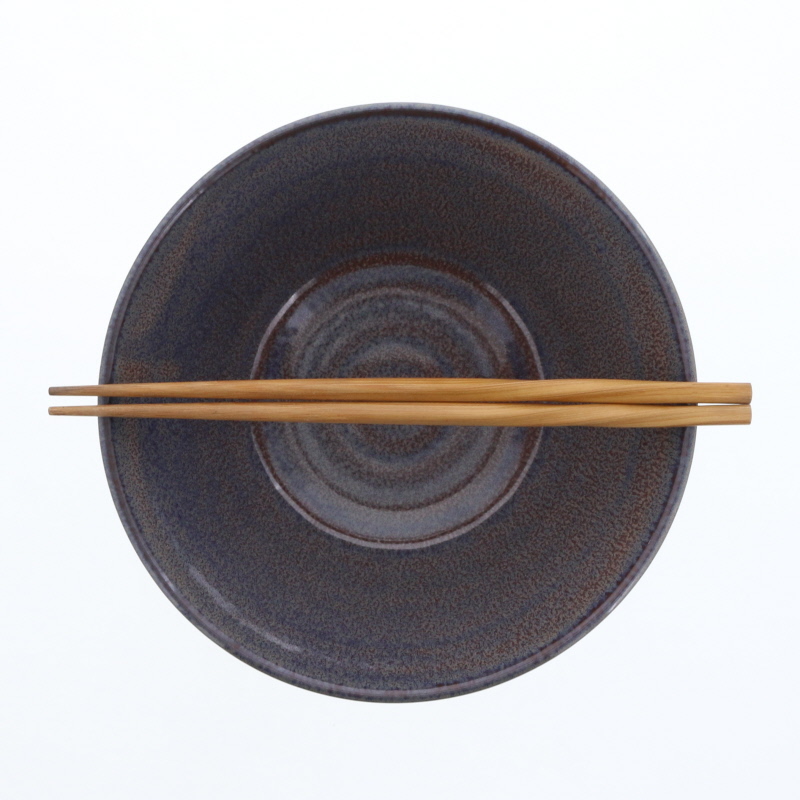 6.3ラーメンどんぶり 19.5cm 4点セット 紫煌 しこう しのぎ型 デザインと使い方