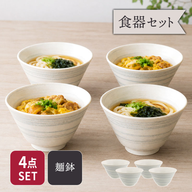 丼ぶり 17cm 4人用 4点セット 昇仙 セット 美濃焼
