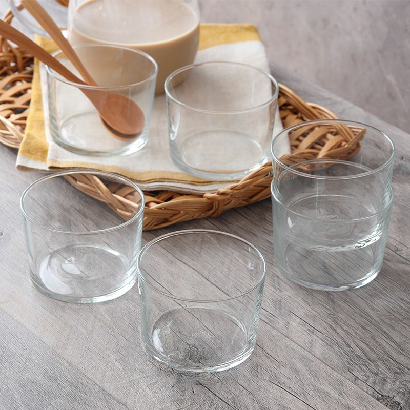 ガラスカップ 230cc 6個セット SIDRA レンジ・食洗機OK 