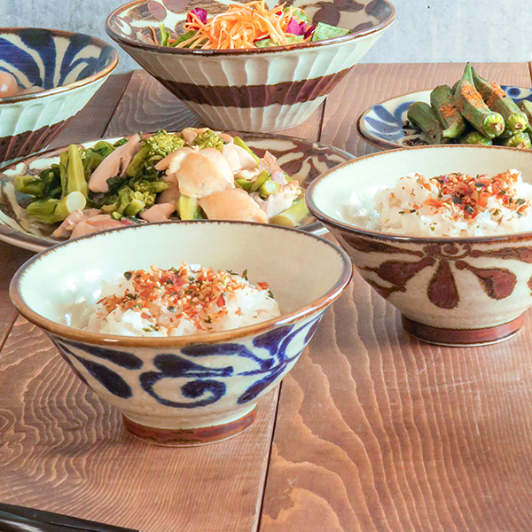 お茶碗 琉球カラクサ 和食器 茶碗 ちゃわん 飯茶碗 飯碗 ライスボウル