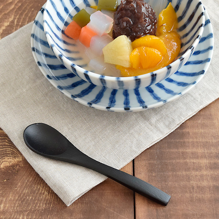 楕円（黒）　スプーン