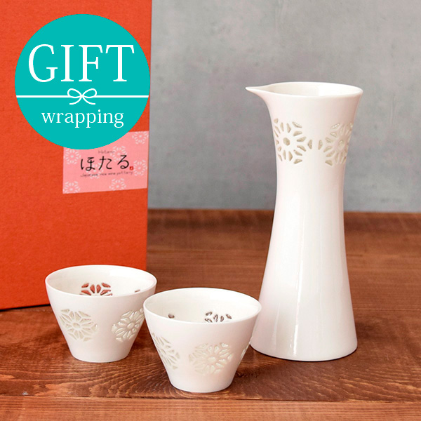 酒器セット 蛍手 徳利1点 ぐい呑2点 化粧箱入り