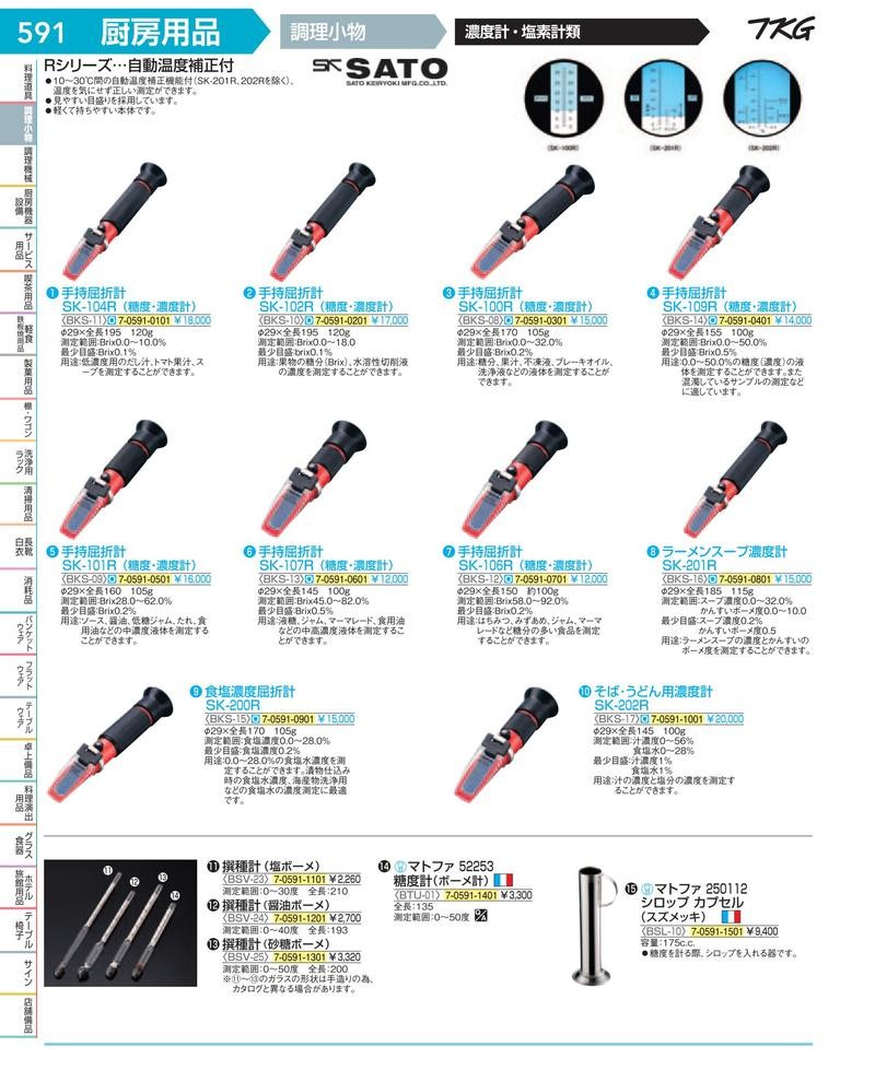 佐藤計量器製作所61-0065-13手持屈折計ＳＫ−１０１Ｒ【本】(as1-61-0065-13) SQ3jhAk4G9, DIY、工具 -  urbanoeng.com.br