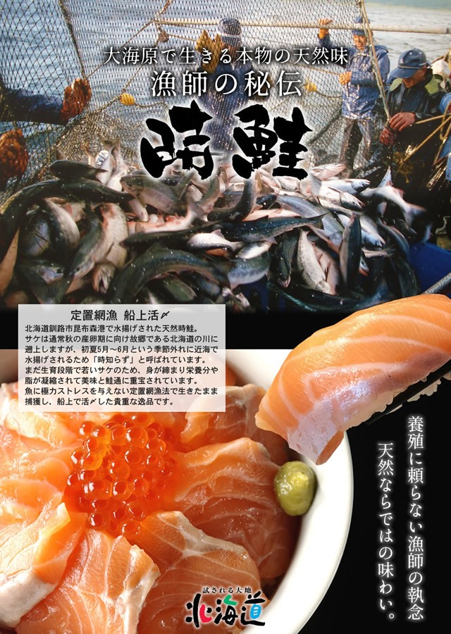 トキシラズ 時鮭 刺身用 [ブロック・400g] 時不知 ときしらず サーモン 北海道 知床産 産直［お歳暮 ギフト］  :5-hokkai-864:食コレ Japan-food - 通販 - Yahoo!ショッピング