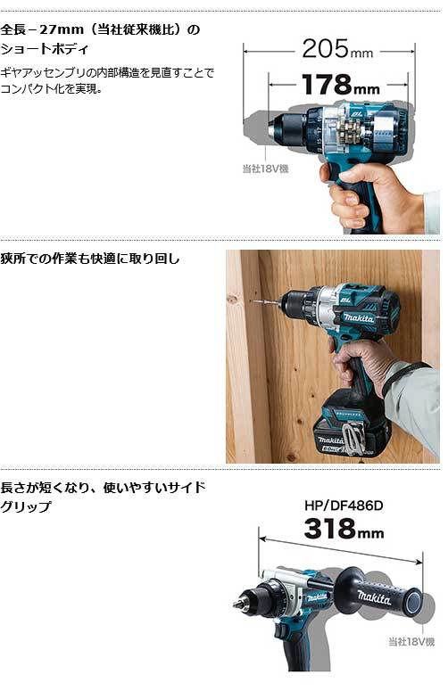 マキタ makita 充電式ドライバドリル DF486DRGX Amazon | マキタ(Makita) 充電式ドライバドリル 18V6Ah バッテリ2本