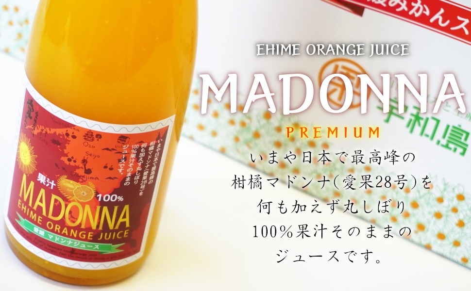 愛媛みかん PREMIUMジュース MADONNA 300ml×6本 マドンナジュース お