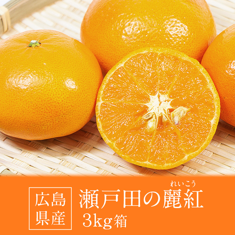 麗紅 れいこう 3kg 広島県産 瀬戸田 みかん 産直 同梱不可 指定日不可
