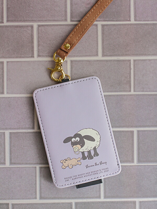 ひつじのショーン　パスケース パスケース キャラクター 定期入れ レディース 子供 メンズ ストラップ
