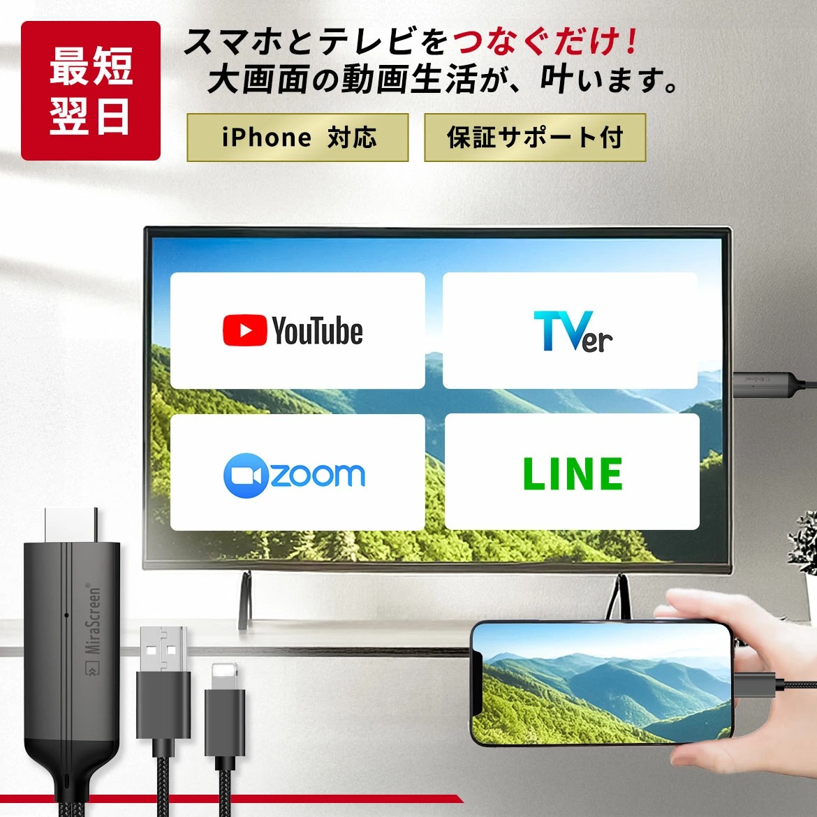 iphone スマートフォン　テレビとPC接続ケーブル付き　5800円　早いもの勝ちです Amazon.co.jp: iPhone用の おでかけセレクト 【挿すだけ】 スマホ