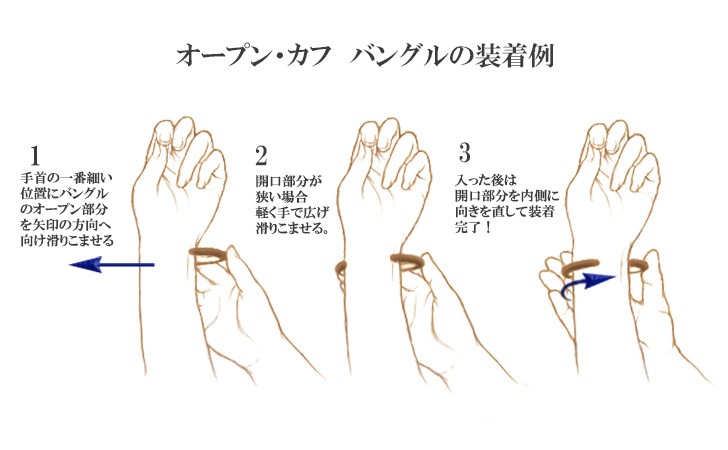 オープンバングル装着例