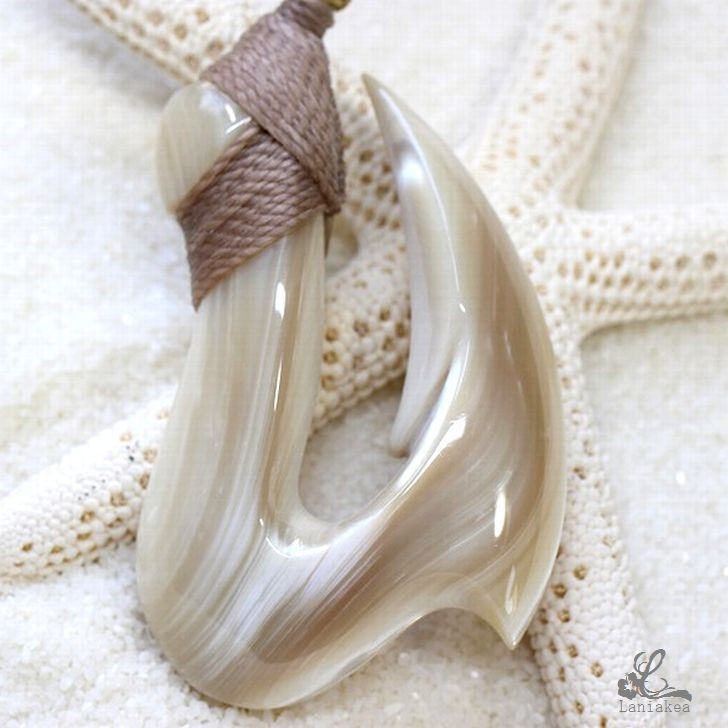 ハワイアンジュエリー フィッシュフック ネックレス XL シェル