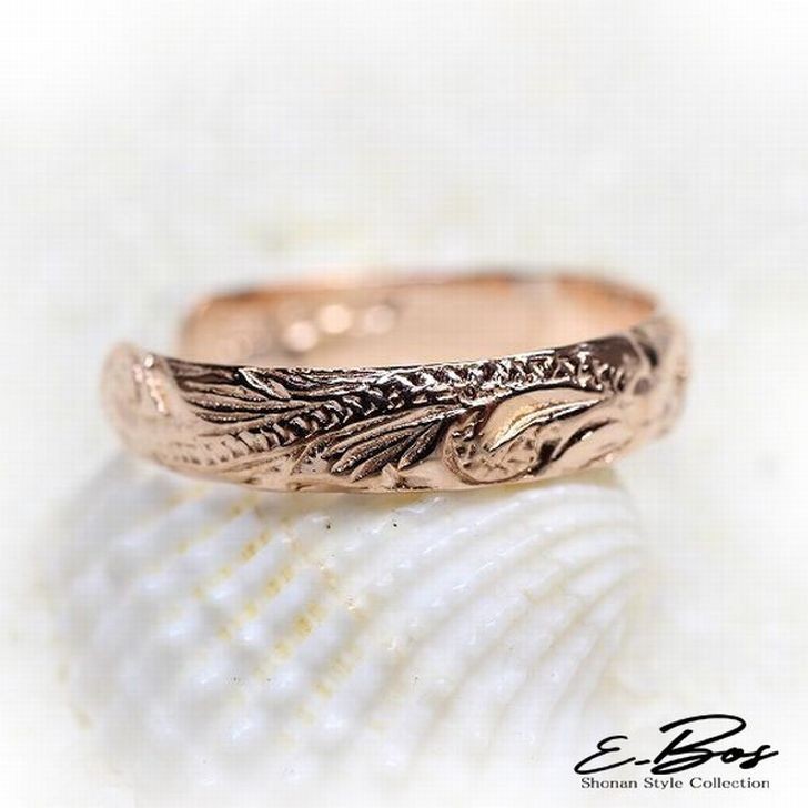 ハワイアンジュエリー トゥーリング K14ピンクゴールドGP E-BOS