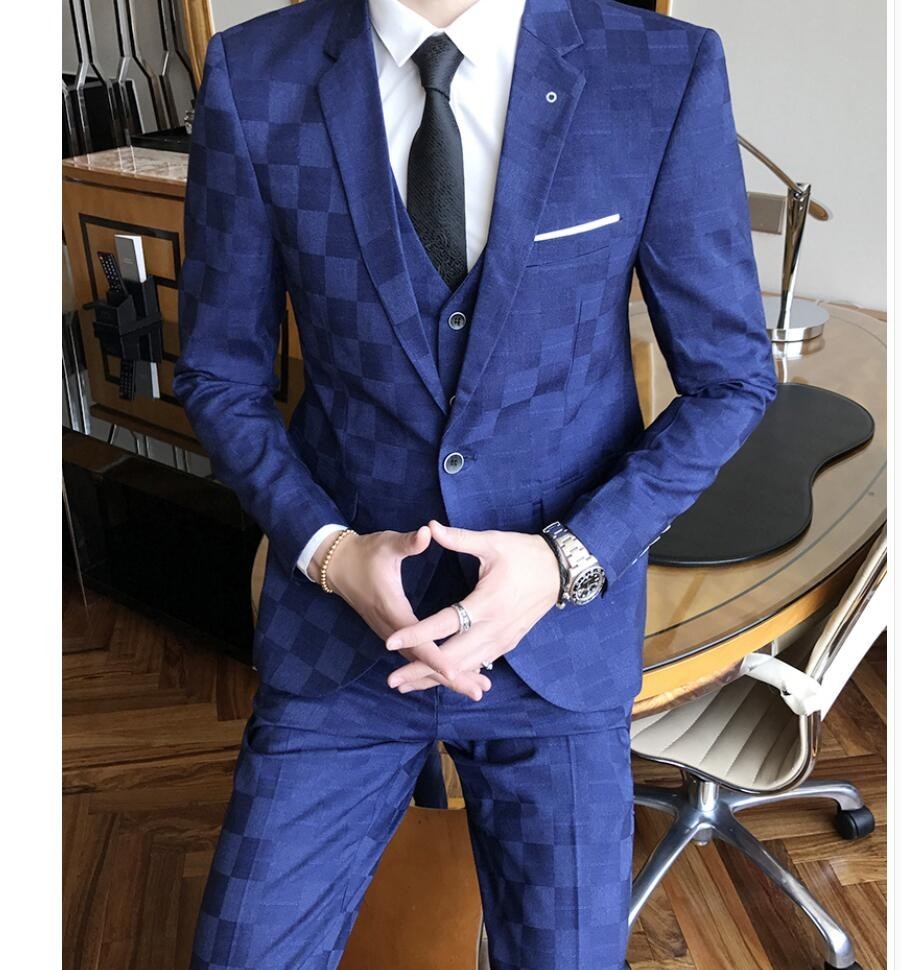 新しい到着 チェック柄 新作 メンズスーツ 3点セットスーツ カッコイイ 1つボタンスーツ フォーマルスーツ 結婚式 二次会 成人式 卒業式 就職活 ビジネススーツ 披露宴 絶対一番安い Www Gettoknowmontco Com