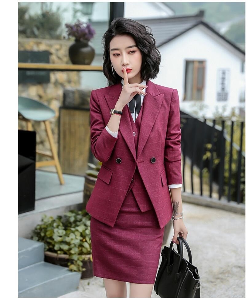 純正割引 スーツレディース 4点セット パンツスーツ チェック柄 代 ベスト付き オフィス ビジネス 通勤 今すぐ購入して無料でゲット Ssl Daikyogo Or Jp