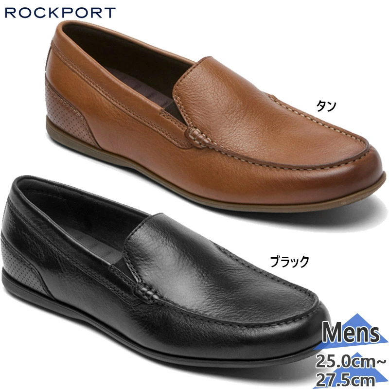 デッキシューズ スリッポン シボ革 ROCK PORT ROCKPORT（ロックポート） メンズ マルコム スリッポン MALCOM SLIP ON