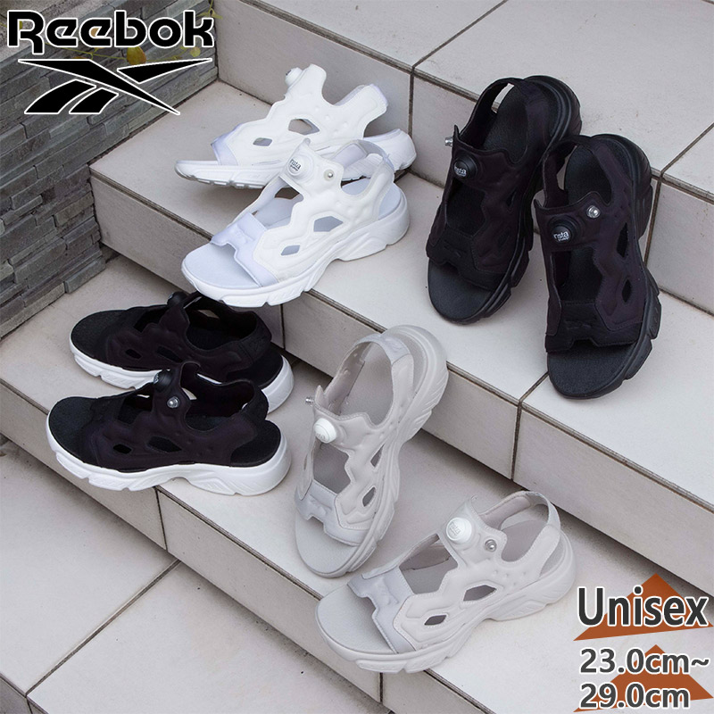 【美品】Reebok ポンプフューリー サンダル 25.0センチ　ホワイト インスタポンプフューリー サンダル ジップ / INSTAPUMP FURY