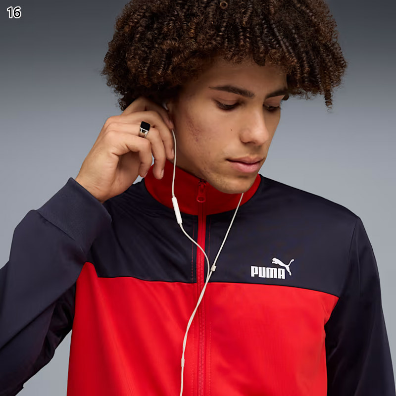PUMA（プーマ） メンズ ポリ カラーブロック スーツ 上下セット