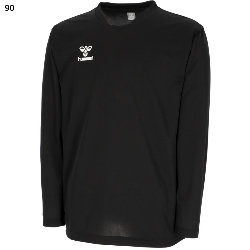 支給品 INAC神戸 hummel 長袖シャツ Sサイズ 黒 hummel（ヒュンメル） メンズ チームロングTシャツ サッカー アパレル