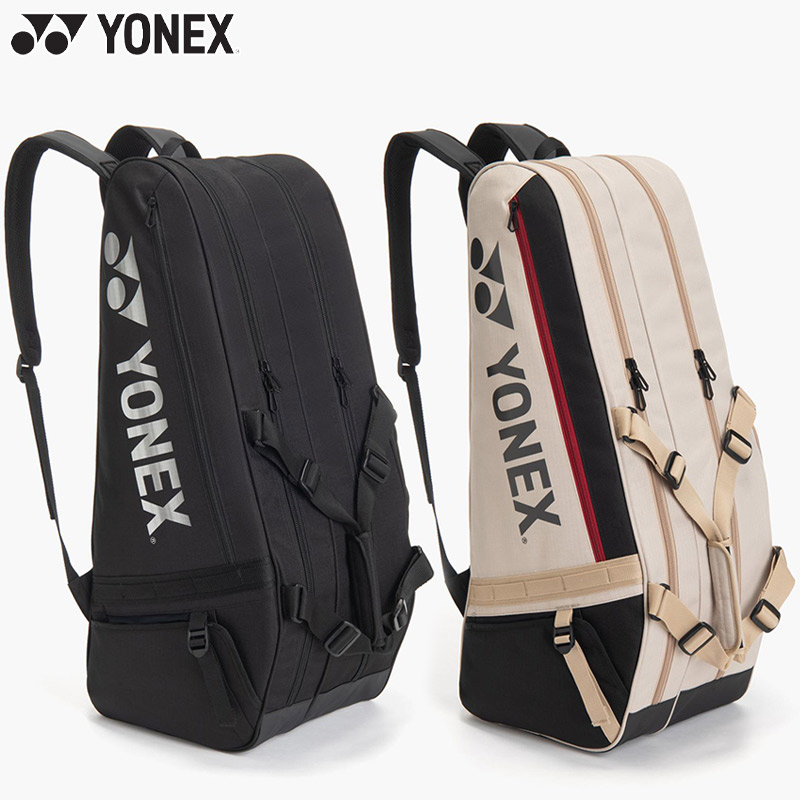YONEX バックパック リュック ベージュ ブラック YONEX（ヨネックス） メンズ レディース ラケットバッグ6 テニス 競技
