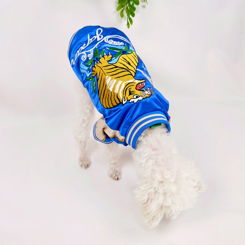 ドッグウェア bluebleubleue スカジャン 0 初期名作 犬服 XS〜Mサイズ ラフギーグル 犬服 男の子 女の子 スカジャン 虎富士