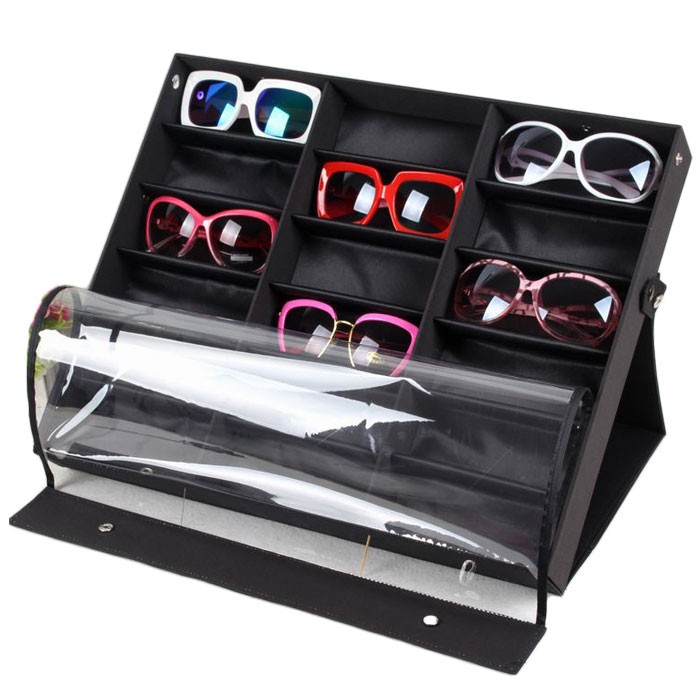 メガネ コレクションケース 18本 サングラス 収納 展示ケース スタンド 眼鏡 ディスプレイ コレクション 眼鏡ケース めがねケース｜shop-always｜02