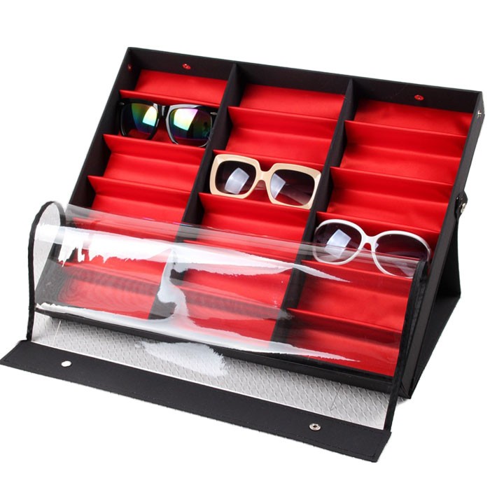 メガネ コレクションケース 18本 サングラス 収納 展示ケース スタンド 眼鏡 ディスプレイ コレクション 眼鏡ケース めがねケース｜shop-always｜04