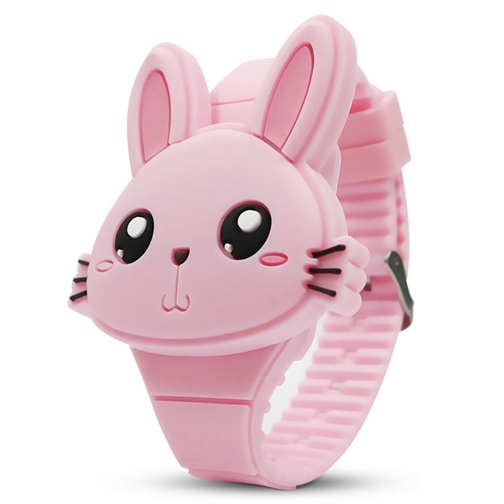 腕時計 子供用 デジタル腕時計 ウサギ LED シリコン製 可愛い プレゼント カラフル デザイン ...