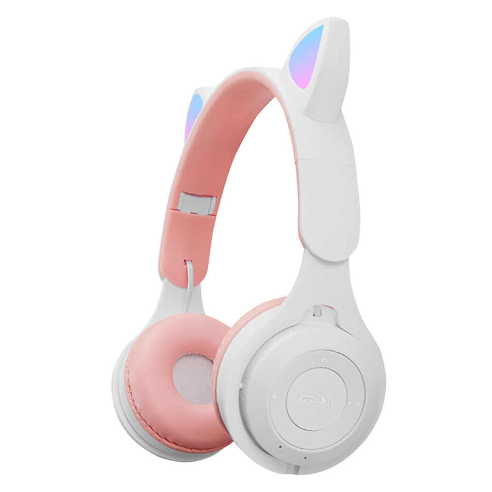 ヘッドホン 猫耳 ネコ耳  ワイヤレス ヘッドフォン Bluetooth 有線 無線 折りたたみ式 軽量 持ち運び 音量調整 かわいい プレゼント 全4色｜shop-always｜03