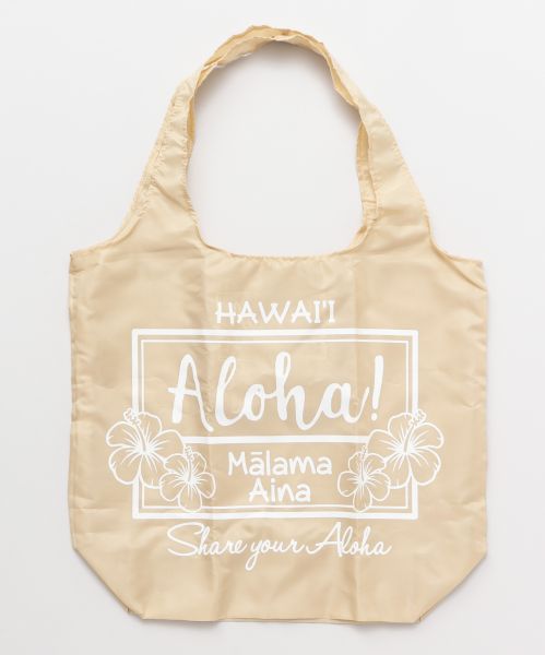 ハワイアン エコバッグ バッグ 【Kahiko】Aloha ハワイ レインボーエコバッグ コンパクト...