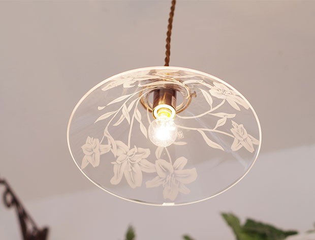 ガラス製照明器具 ガラスボール照明 クリア×ブラック | LT-PD002-01-G141