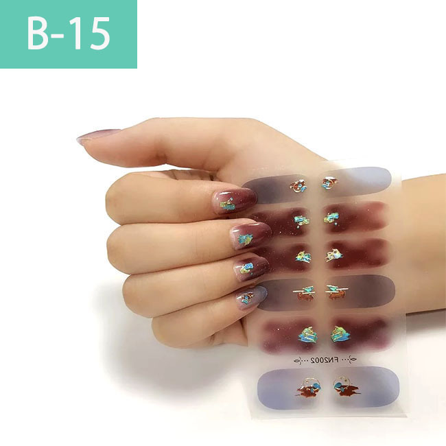 ③INCoco ネイルシール セット 15枚 ネイルシール 2+2 貼るだけ 花 3D ピンク フルカバー 簡単 立体