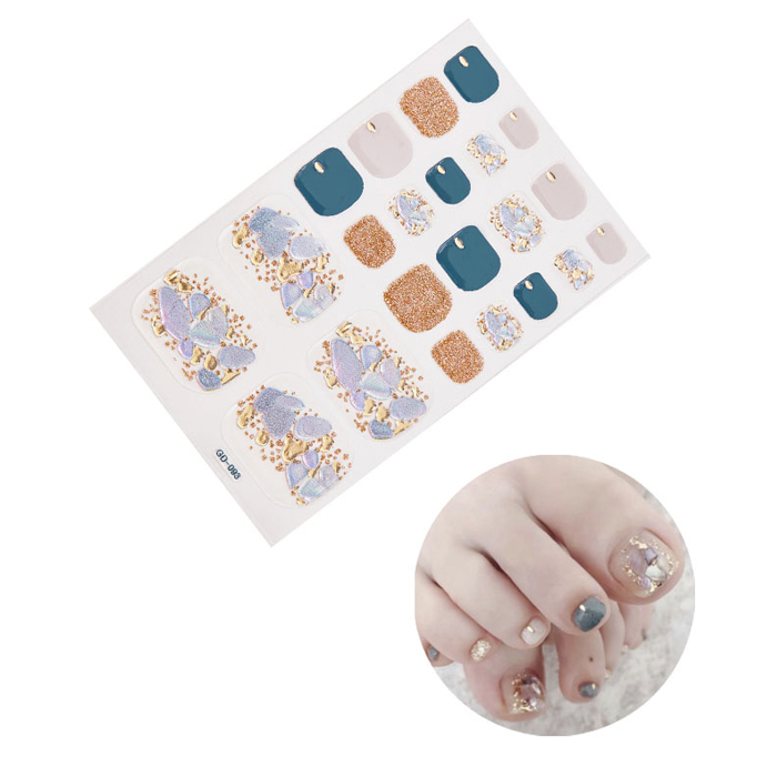 ネイルシール フット ペディキュア 足 貼るだけ 簡単 ジェルネイル 3D