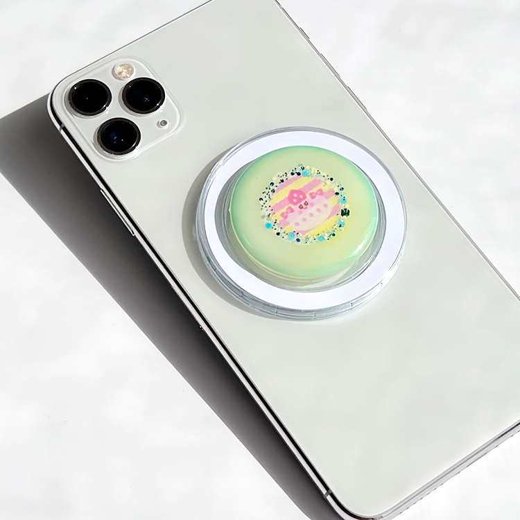 スマホグリップ Magsafe マグセーフ キャラクター メタルリング付き