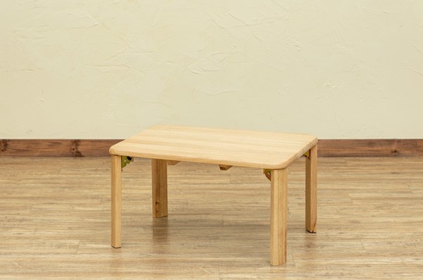折りたたみテーブル ローテーブル 約幅60cm ナチュラル 木製 継脚付 