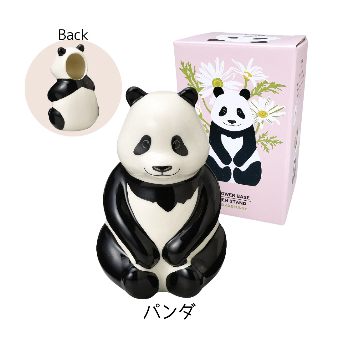 陶器製 動物 ミニチュア置物 まとめ売り 犬 パンダ ペンギン 小物 セトクラフト フラワー＆ペンスタンド ペン立て 小物入れ 花瓶